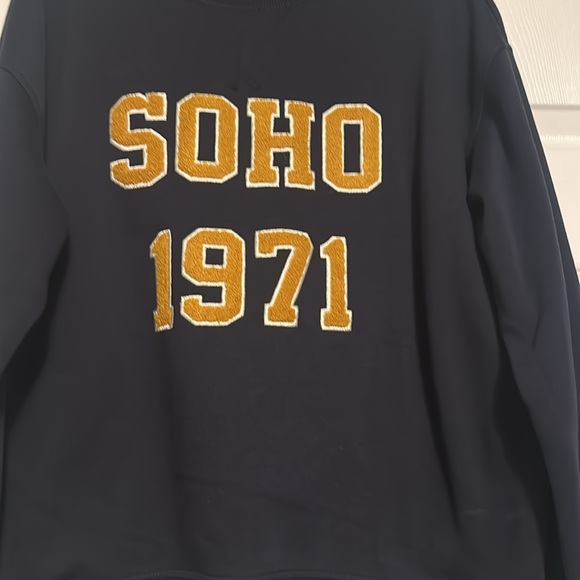 BNWT H&M Navy Blue SOHO Sweatshirt, Sz XS - Picture 3 of 6